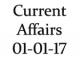 Current Affairs 1st January 2017