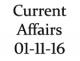 Current Affairs 1st November 2016