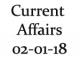Current Affairs 2nd January 2018
