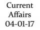 Current Affairs 4th January 2017