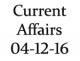 Current Affairs 4th December 2016