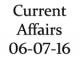 Current Affairs 6th July 2016