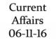 Current Affairs 6th November 2016