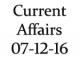 Current Affairs 7th December 2016 