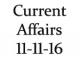 Current Affairs 11th November 2016