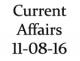Current Affairs 11th August 2016