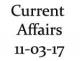 Current Affairs 11th March 2017