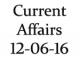 Current Affairs 12 June 2016