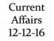 Current Affairs 12th December 2016