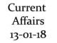 Current Affairs 13th January 2018