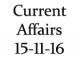 Current Affairs 15th November 2016