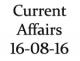 Current Affairs 16th August 2016