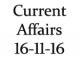 Current Affairs 16th November 2016