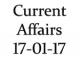 Current Affairs 17th January 2017
