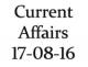 Current Affairs 17th August 2016
