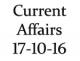 Current Affairs 17th October 2016