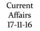 Current Affairs 17th November 2016