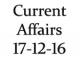 Current Affairs 17th December 2016