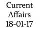 Current Affairs 18th January 2017
