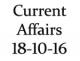 Current Affairs 18th October 2016