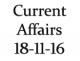 Current Affairs 18th November 2016