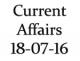 Current Affairs 18th July 2016