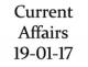 Current Affairs 19th January 2017