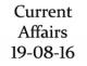 Current Affairs 19th August 2016 