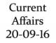 Current Affairs 20th September 2016