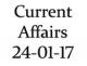 Current Affairs 24th January 2017