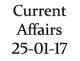 Current Affairs 25th January 2017