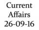 Current Affairs 26th September 2016
