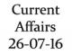 Current Affairs 26th July 2016