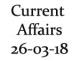 Current Affairs 26th March 2018