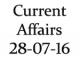 Current Affairs 28th July 2016