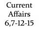 Current Affairs 6th-7th December 2015