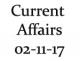 Current Affairs 2nd November 2017
