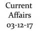 Current Affairs 3rd December 2017