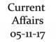 Current Affairs 5th November 2017