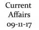 Current Affairs 9th November 2017