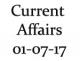 Current Affairs 1st July 2017