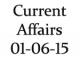 Current Affairs 1st June 2015
