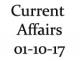 Current Affairs 1st October 2017