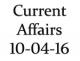 Current Affairs 10th April 2016