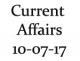 Current Affairs 10th July 2017