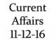 Current Affairs 11th December 2016