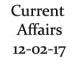 Current Affairs 12th February 2017