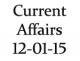 Current Affairs 12th January 2015