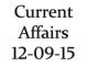 Current Affairs 12th September 2015
