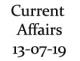 Current Affairs 13th July 2019